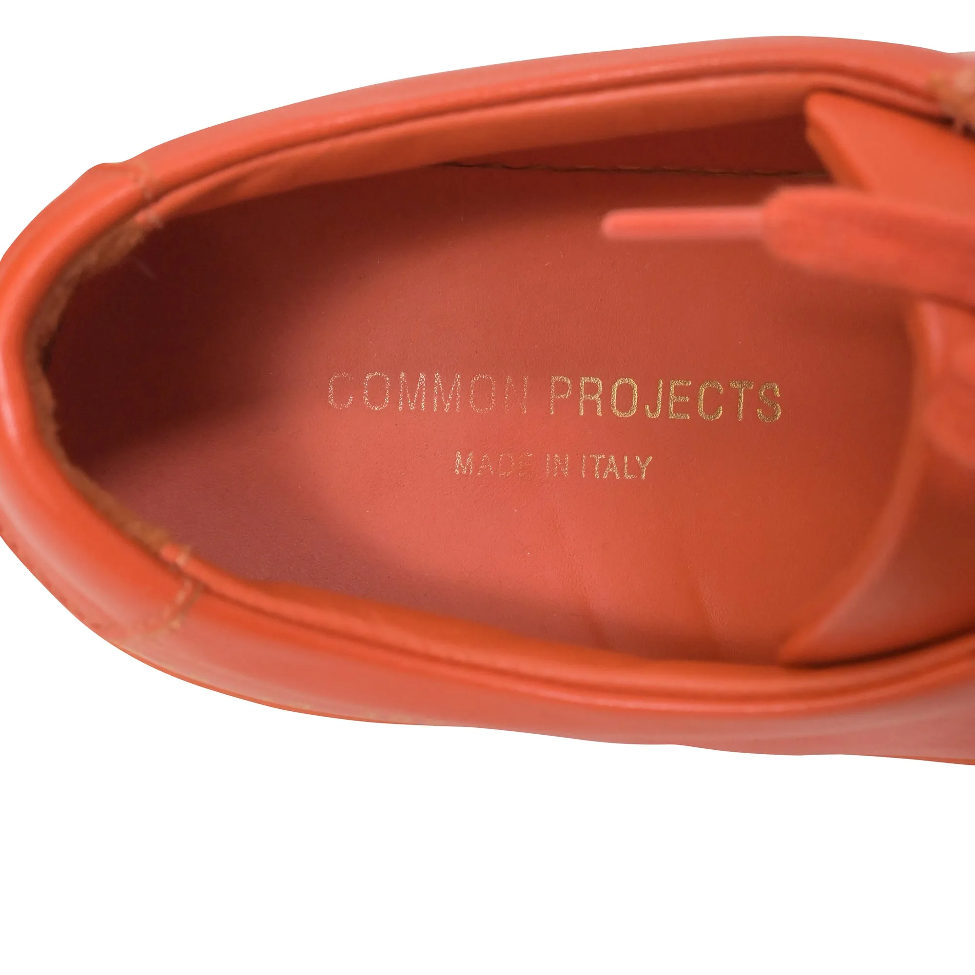 Common Projects Achilles Low Sneakers in Orange Leather