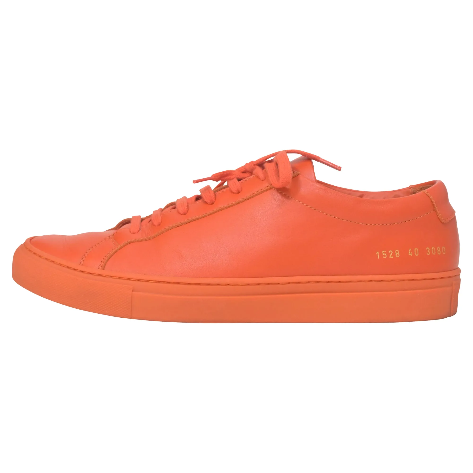 Common Projects Achilles Low Sneakers in Orange Leather