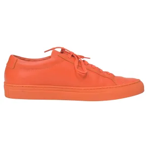 Common Projects Achilles Low Sneakers in Orange Leather
