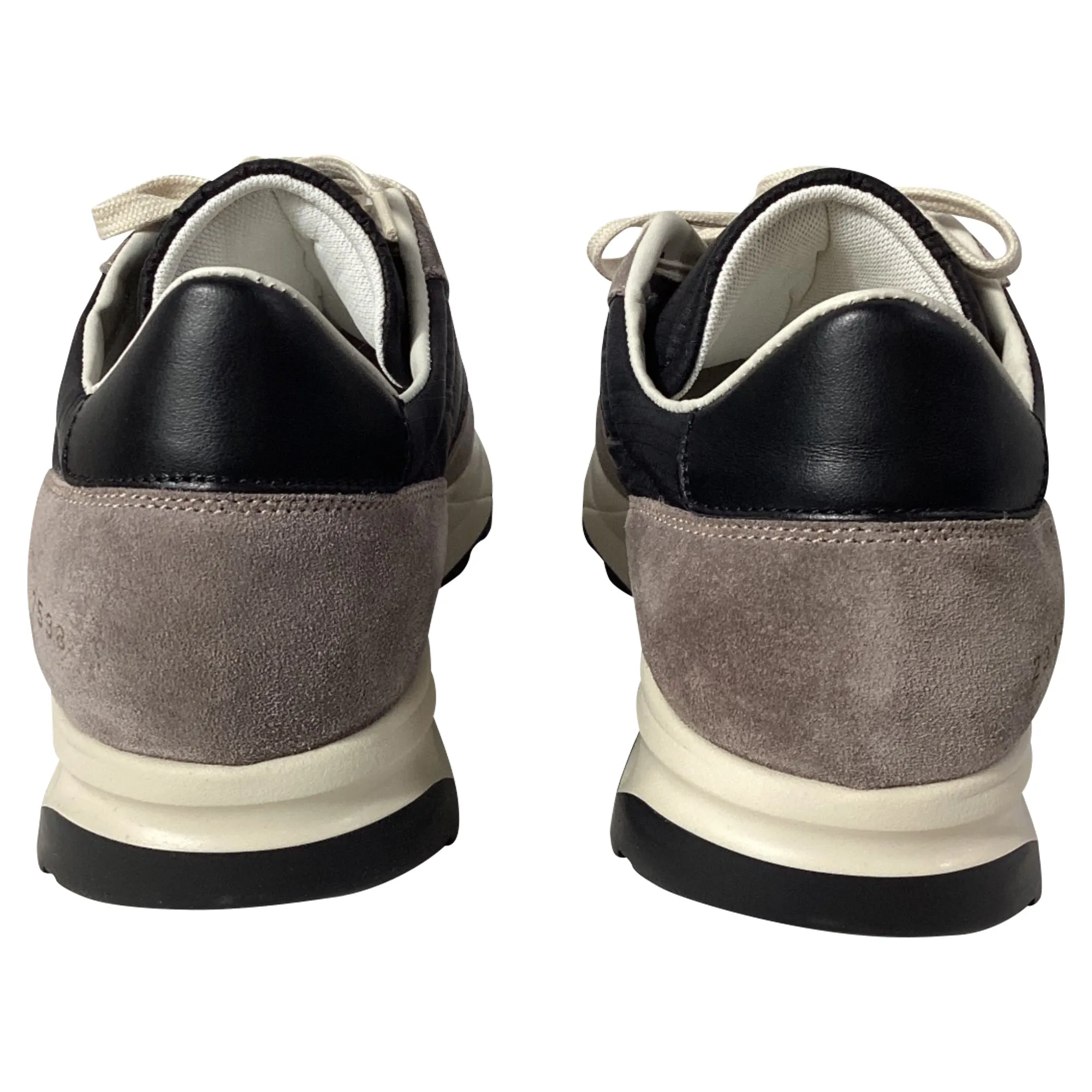 Common Projects Track Classic Leather-Trimmed Ripstop Sneakers in Gray Suede