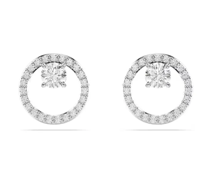 Constella Round Cut Open Circle Stud Earrings - 2 colours available