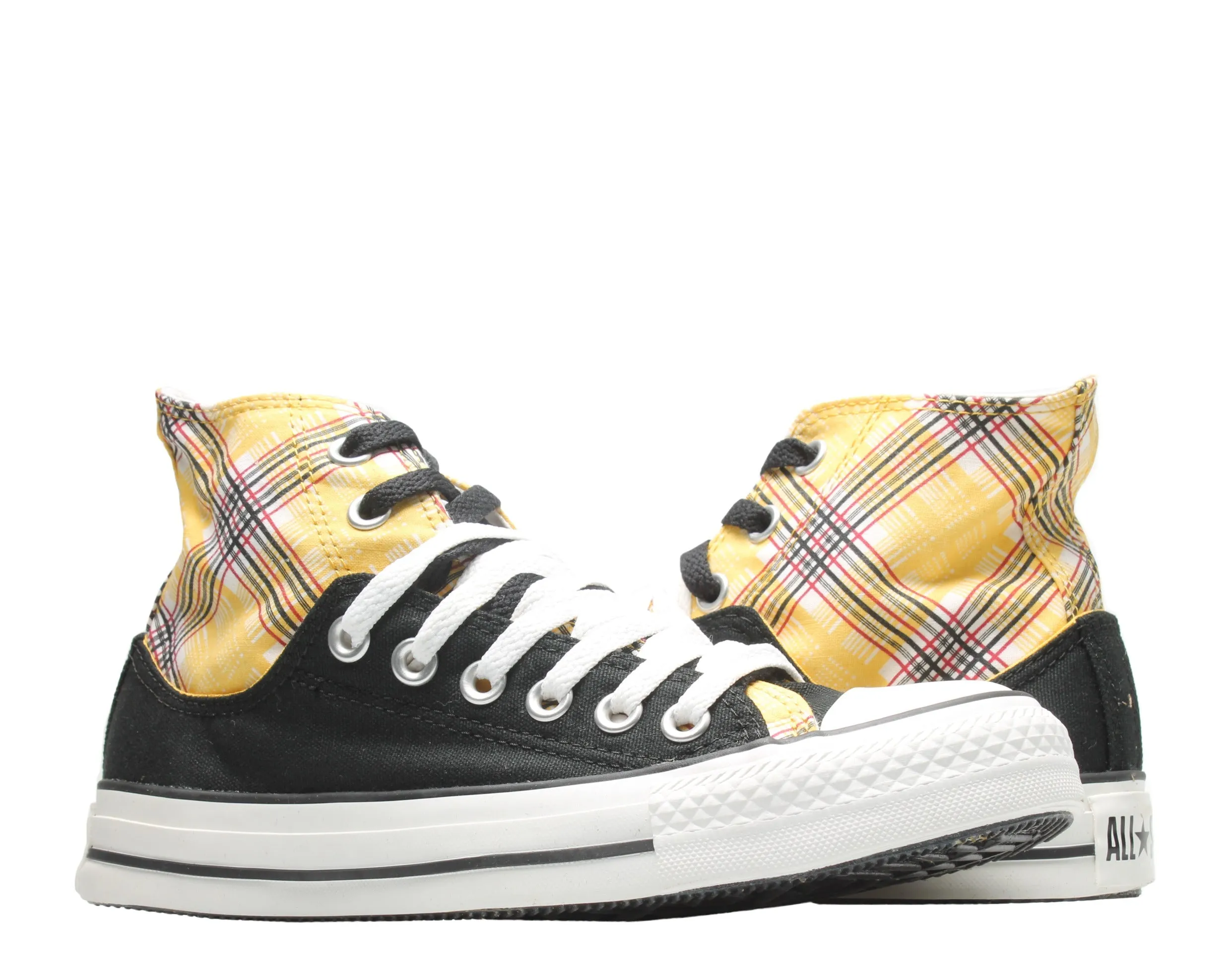 Converse Chuck Taylor All Star Layer Up Plaid Yellow/Black Hi Sneakers 514109