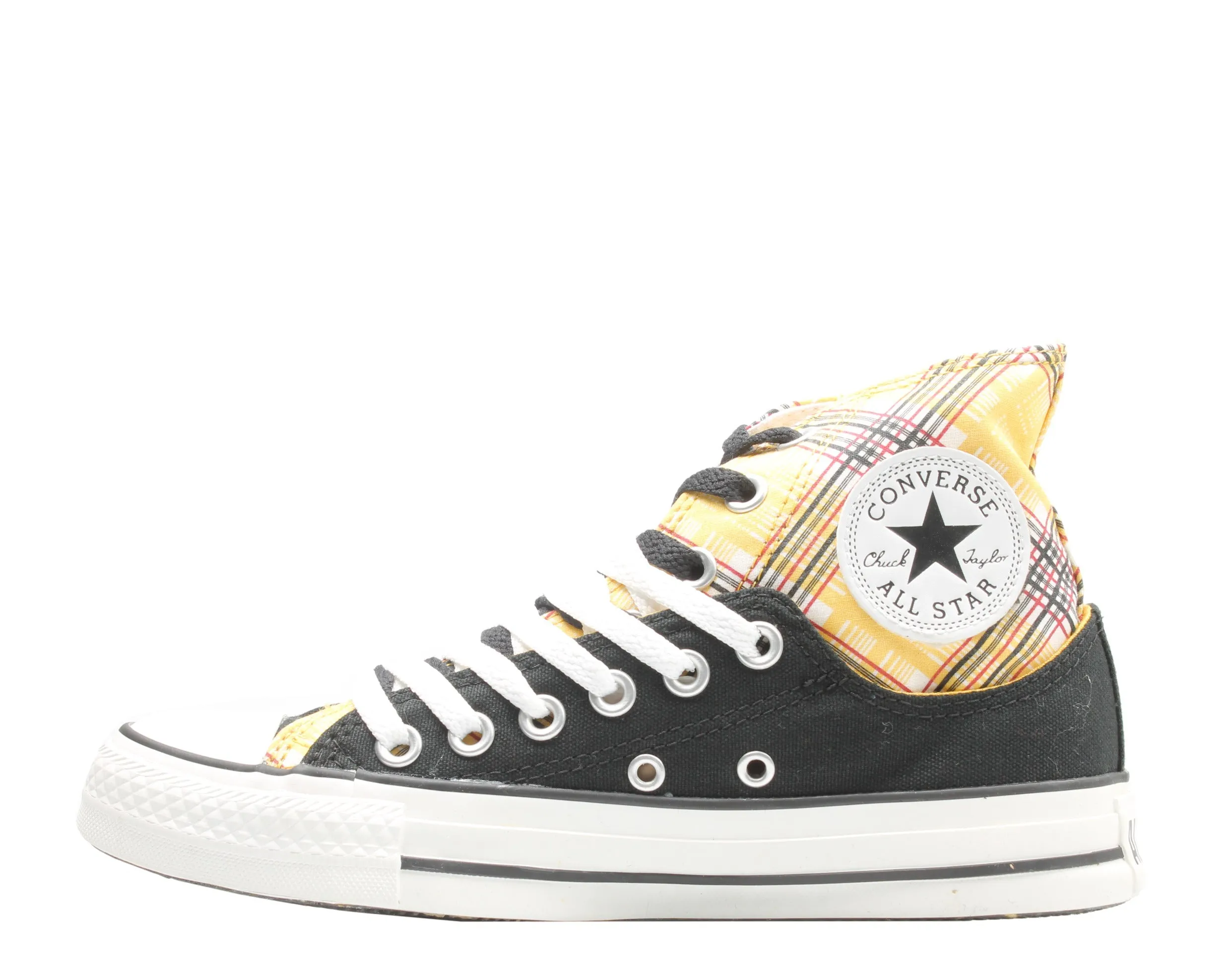 Converse Chuck Taylor All Star Layer Up Plaid Yellow/Black Hi Sneakers 514109