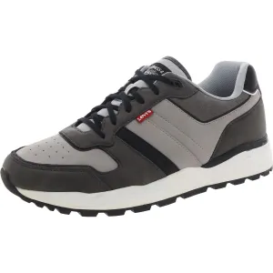 Dash Mens Lace-Up Faux Leather Casual And Fashion Sneakers