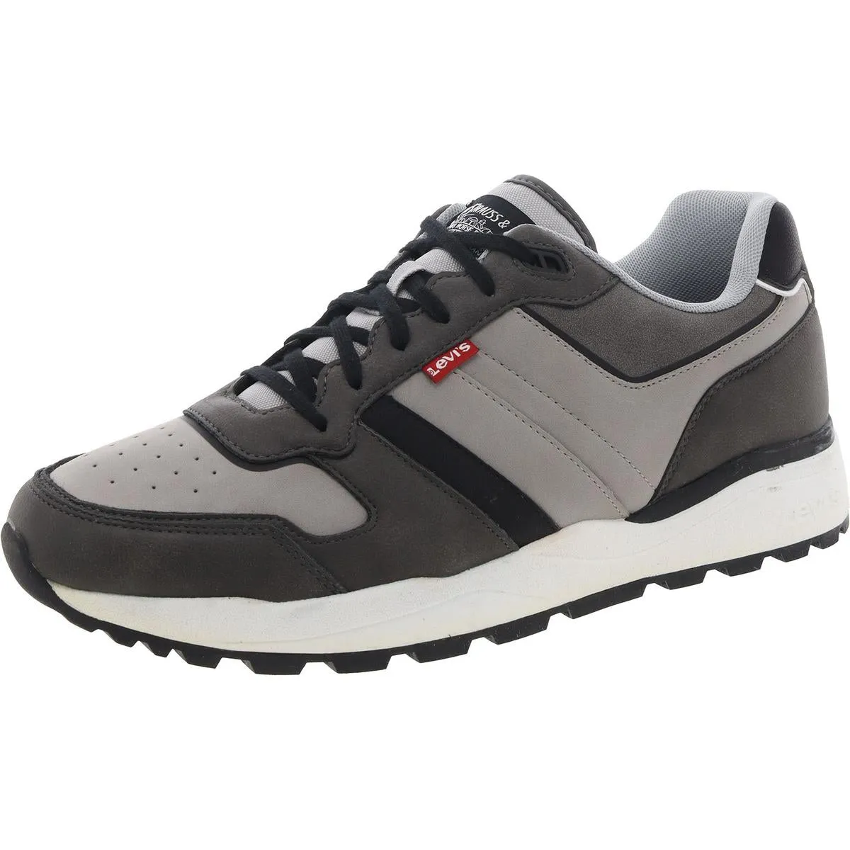 Dash Mens Lace-Up Faux Leather Casual And Fashion Sneakers