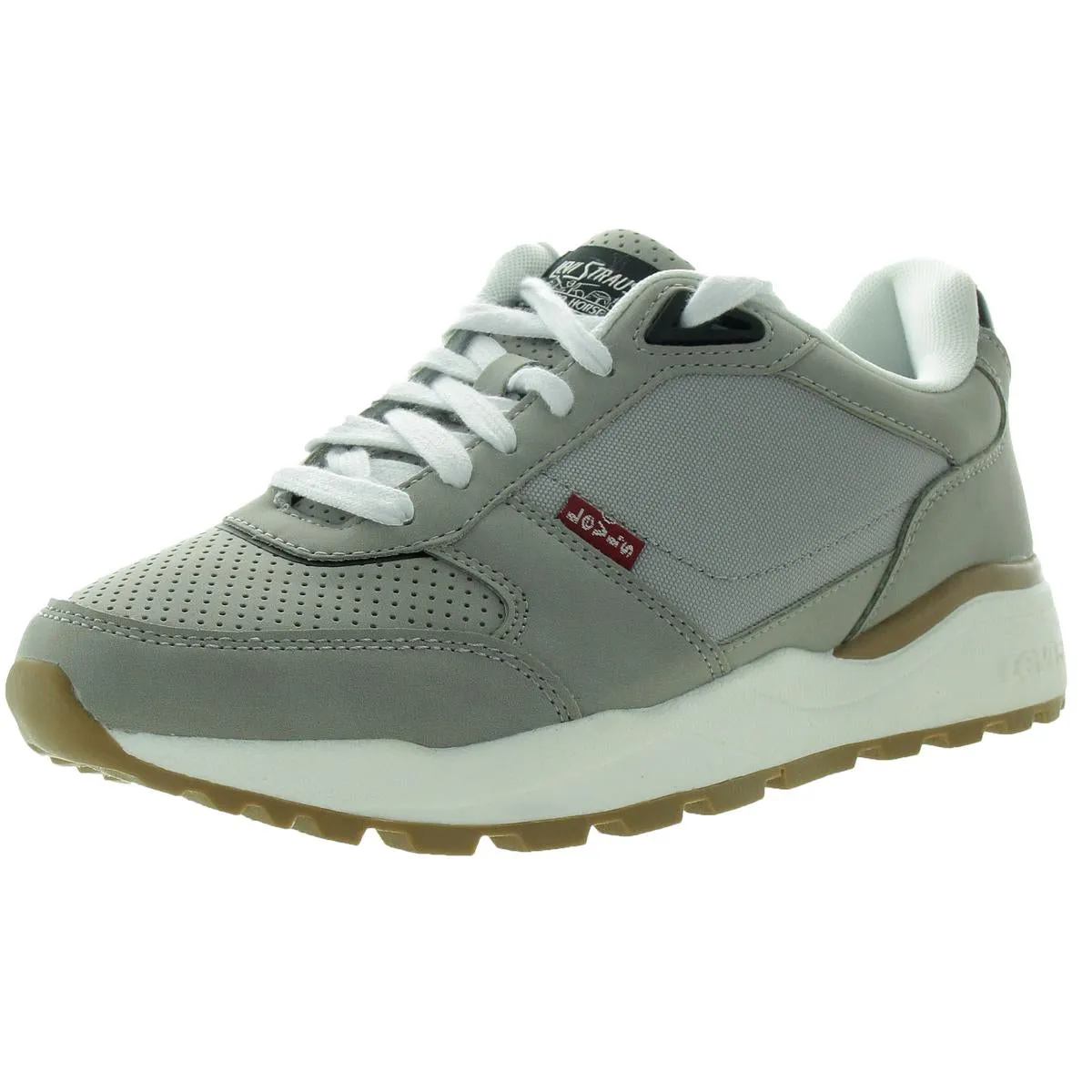 Dash Mens Lace-Up Faux Leather Casual And Fashion Sneakers