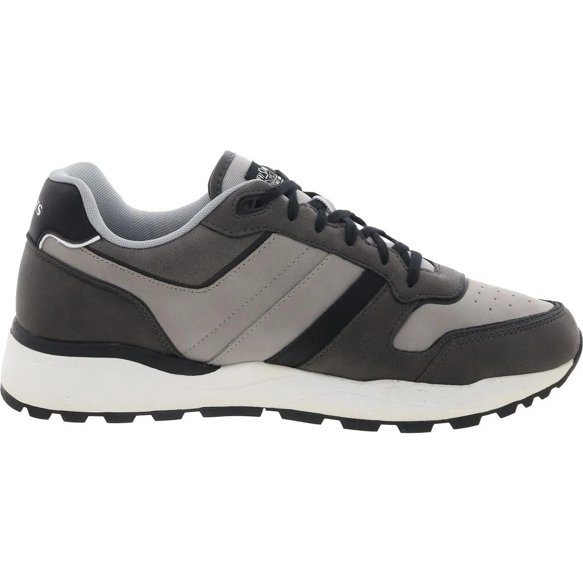 Dash Mens Lace-Up Faux Leather Casual And Fashion Sneakers