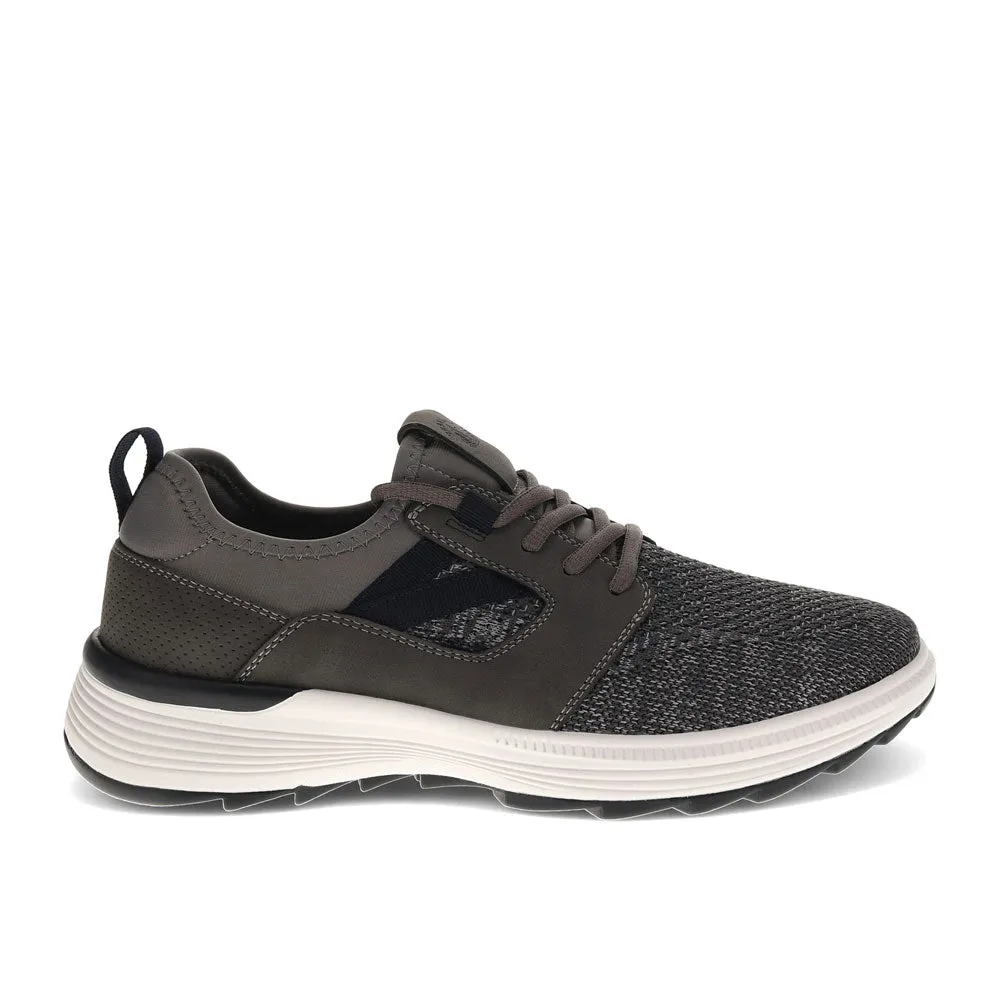 Dockers Mens Adan Knit and Synthetic Leather Casual Lace Up Sneaker Shoe
