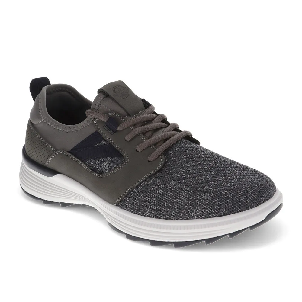 Dockers Mens Adan Knit and Synthetic Leather Casual Lace Up Sneaker Shoe