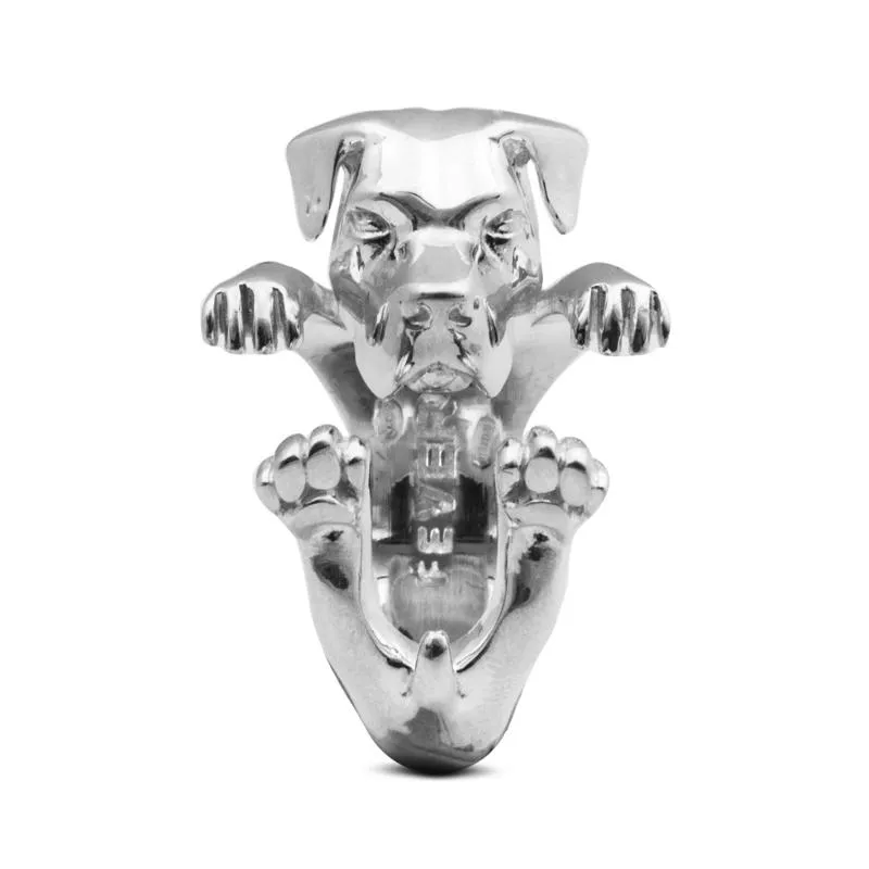 Dog Fever Sterling Silver Cane Corso Hug ring D