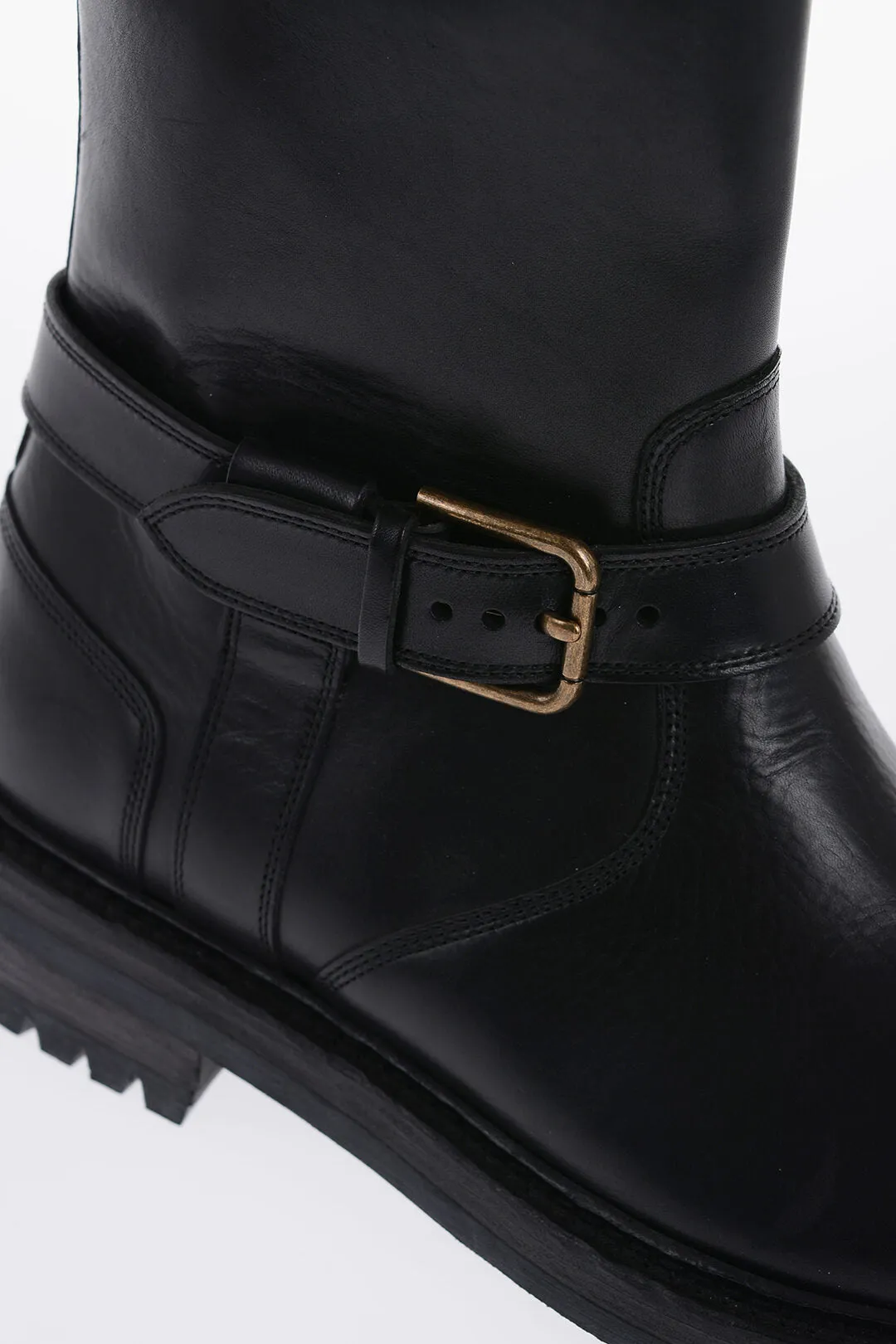 Dolce & Gabbana Zipped Closure Leather Boots With Buckles
