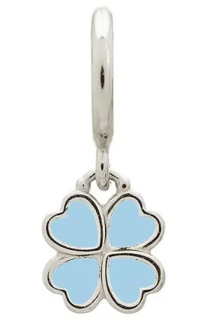 Endless Jewellery Charm Clover Light Blue Silver