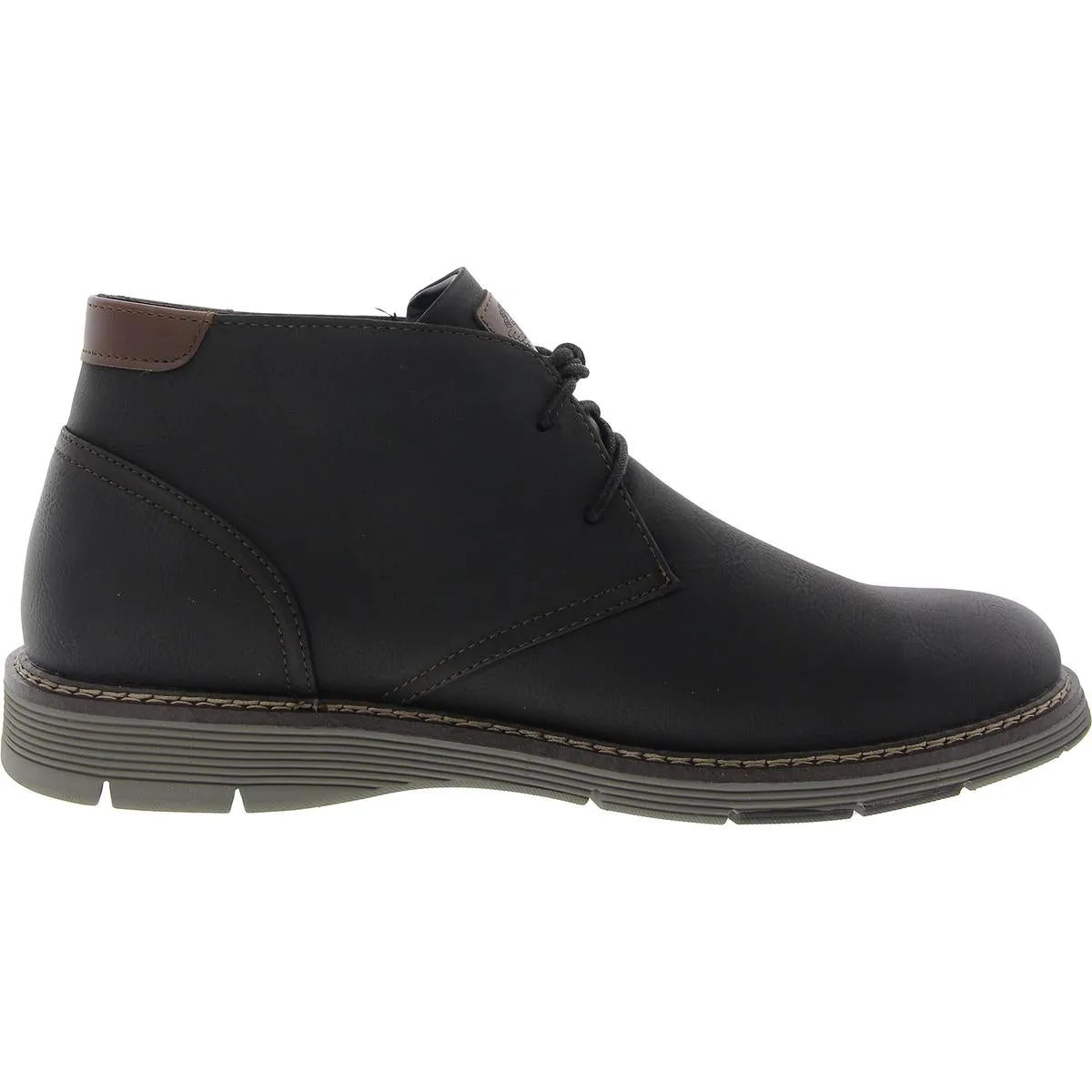 Esmond Mens Padded Insole Faux Leather Chukka Boots