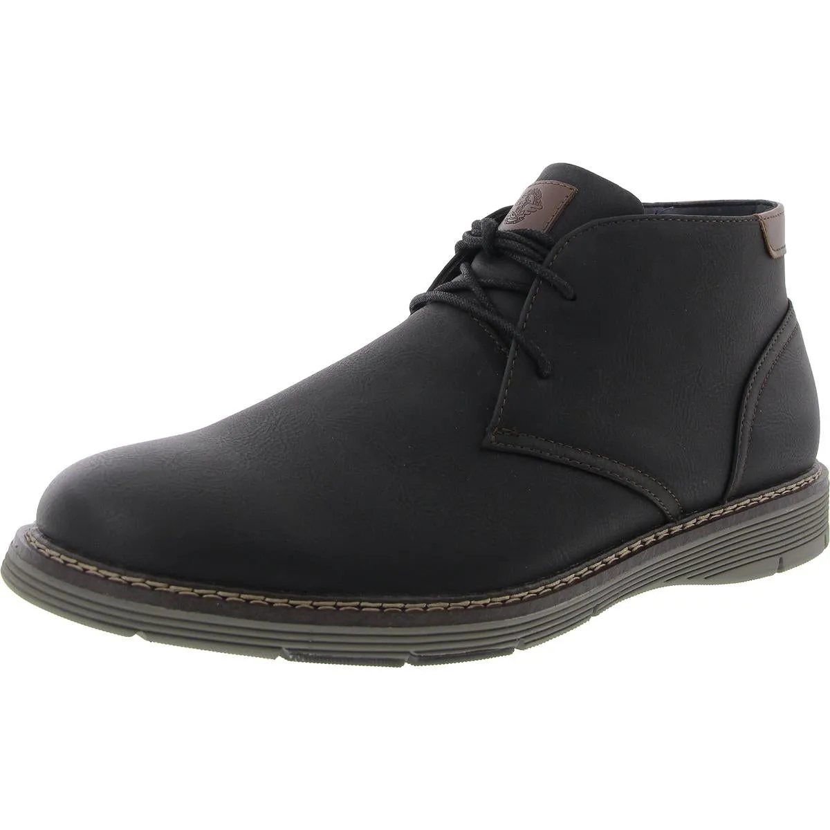 Esmond Mens Padded Insole Faux Leather Chukka Boots