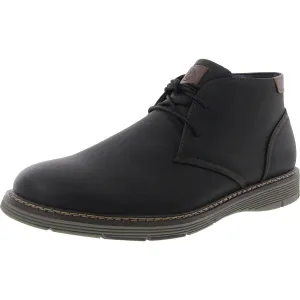 Esmond Mens Padded Insole Faux Leather Chukka Boots