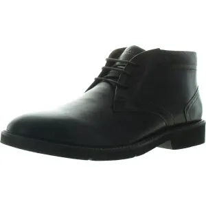 FLYNN Mens Lace-Up Leather Chukka Boots