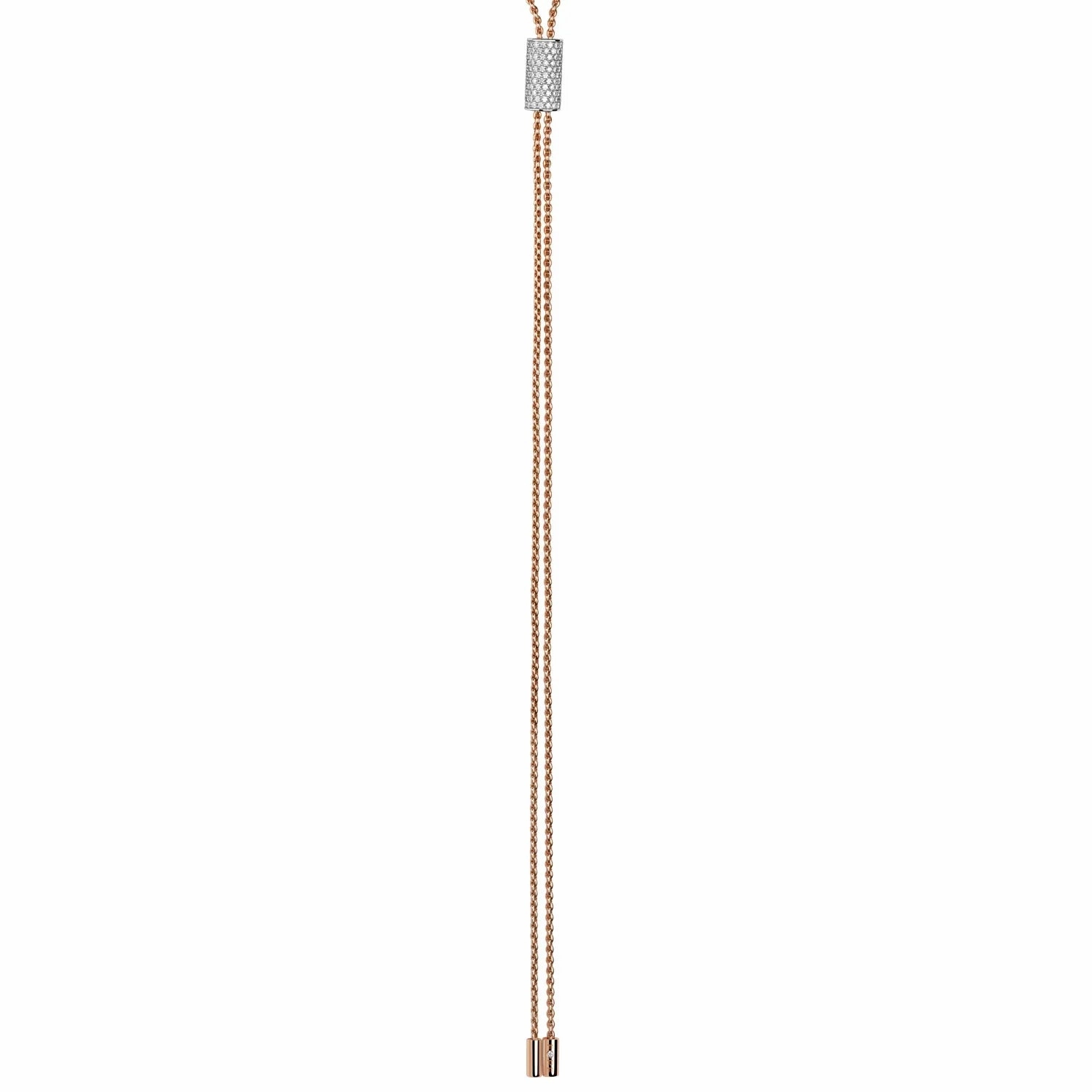 Fope 18ct Rose Gold 1.06ct Diamond Aria Lariat Necklace