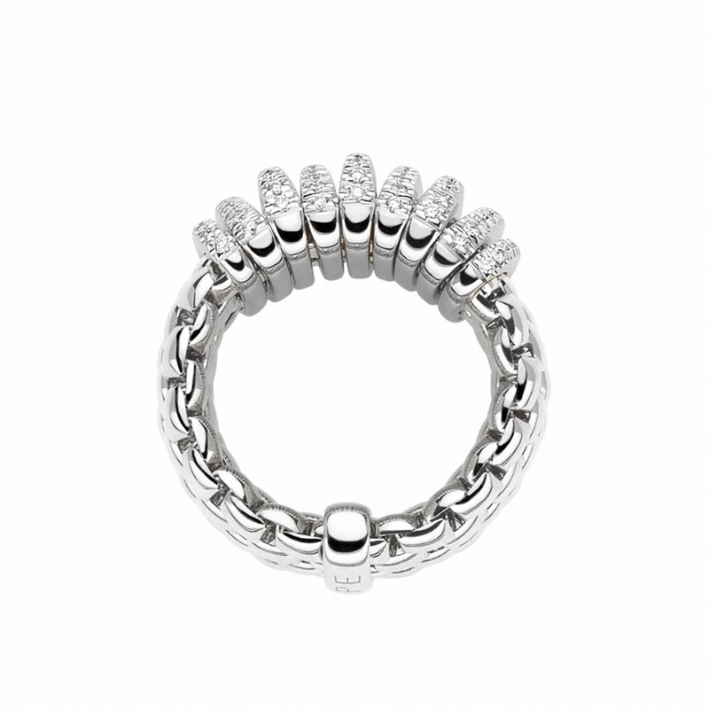 Fope Panorama 18ct White Gold 0.68ct Diamond Rondelle Ring