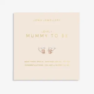 Forever Yours Lovely Mummy To Be Silver Rose Gold Plated Earrings 6770