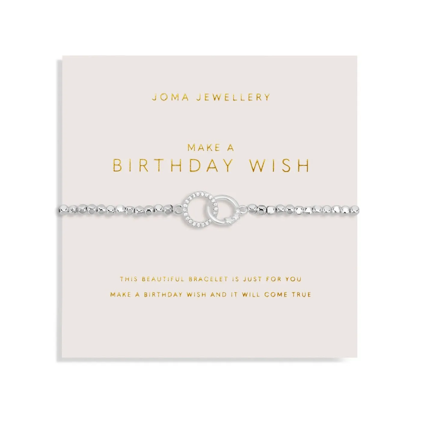 Forever Yours Make A Birthday Wish Silver Plated Bracelet 7479