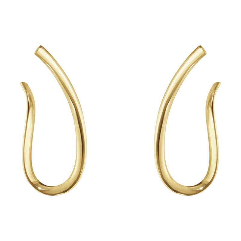 Georg Jensen Infinity 18ct Yellow Gold Hook Earrings