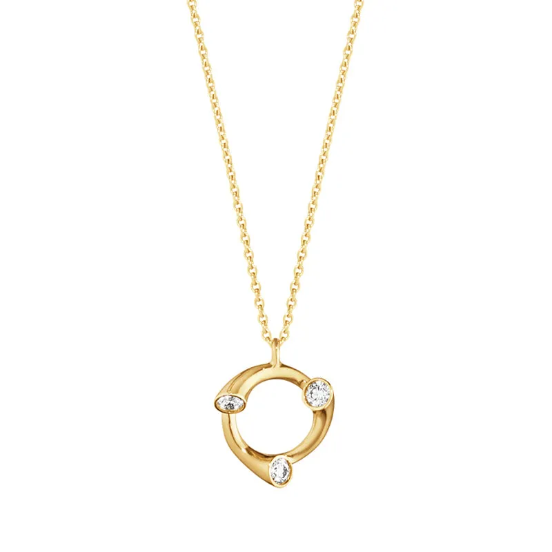 Georg Jensen Magic 18ct Yellow Gold Diamond Round Necklace