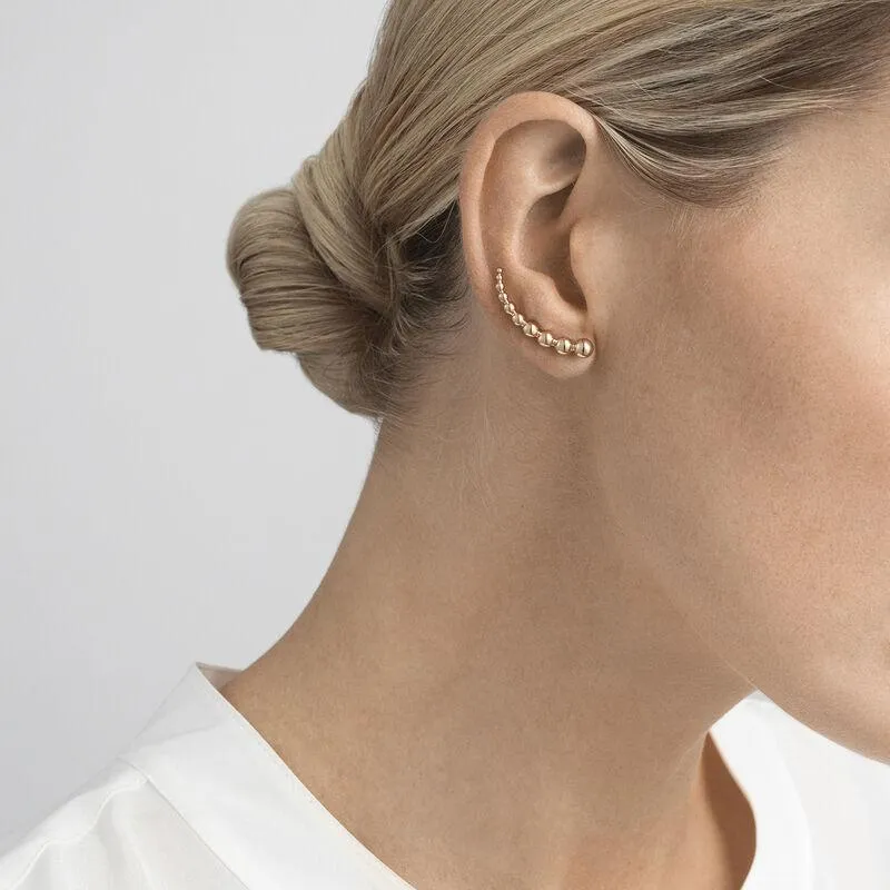 Georg Jensen Moonlight Grapes Rose Gold Ear Cuff Earrings