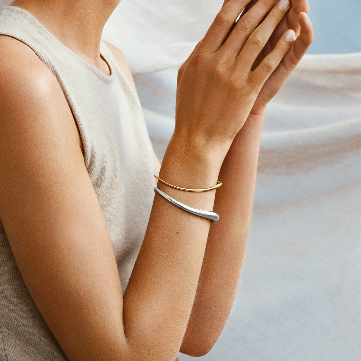 Georg Jensen Offspring Sterling Silver Bangle