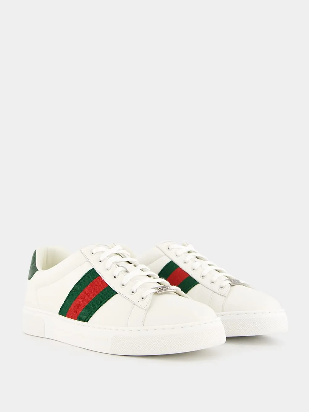 Green and Red Web Ace Sneakers