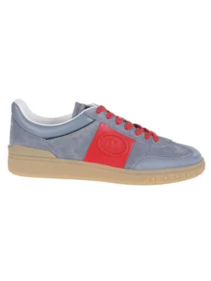 Grey Nappa Calfskin Low Top Upvillage Sneaker