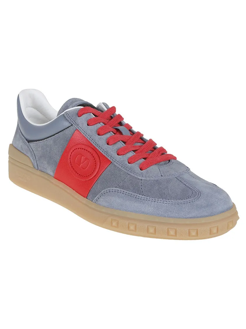 Grey Nappa Calfskin Low Top Upvillage Sneaker