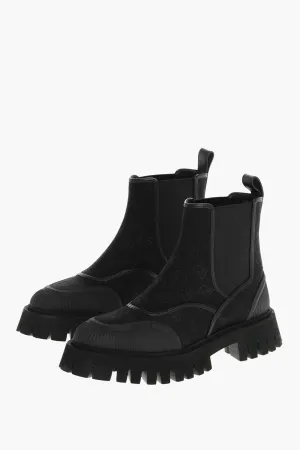 Gucci Embroidered Gg Ankle Boots