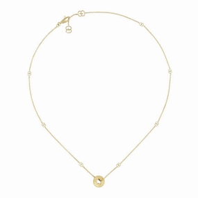 Gucci Icon 18ct Yellow Gold Open Heart Chain Necklace