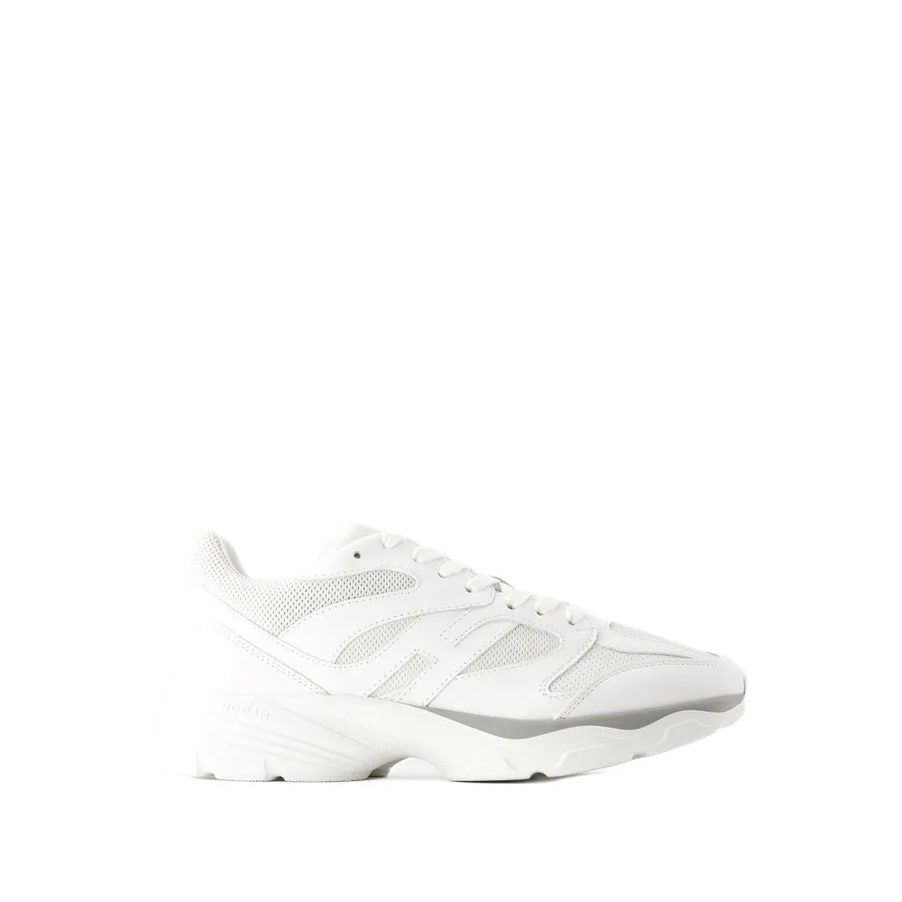 H Punzonato Sneakers - Leather - White