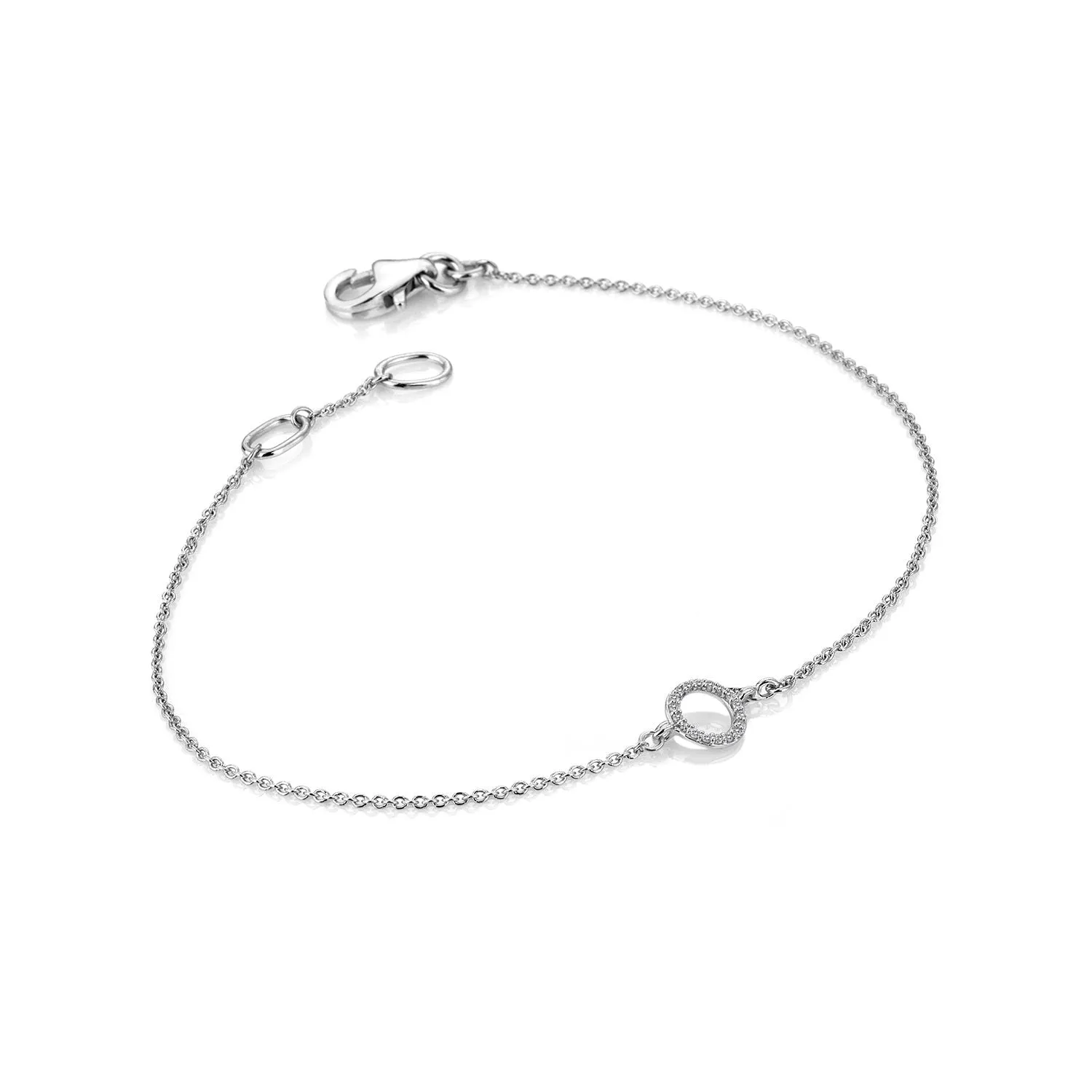 Hot Diamonds Infinity 9ct White Gold Bracelet