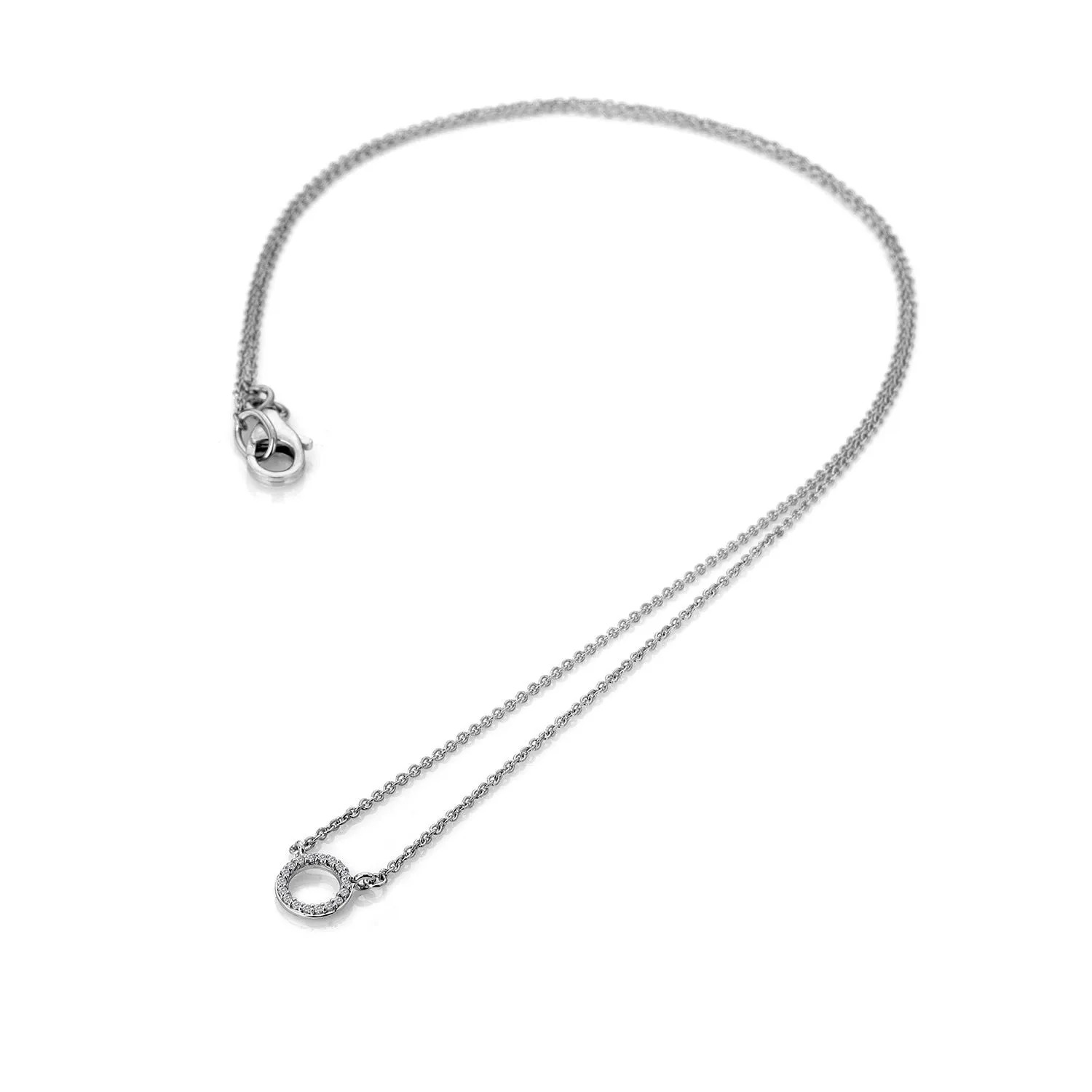 Hot Diamonds Infinity 9ct White Gold Necklace