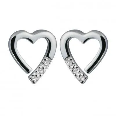 Hot Diamonds Just Add Love Sterling Silver Memories Earrings