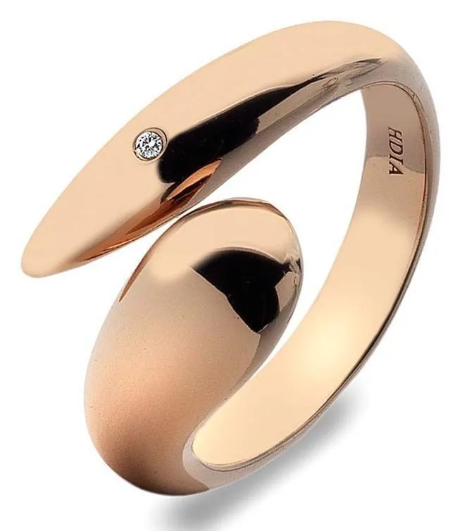 Hot Diamonds Mirage Rose Gold Plated Ring D