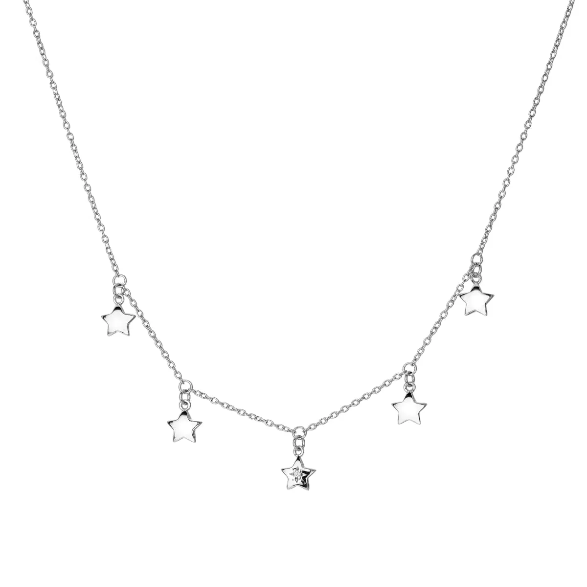 Hot Diamonds Sterling Silver Star Necklace