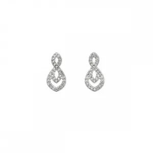 Hot Diamonds Sterling Silver White Topaz Harmony Earrings D