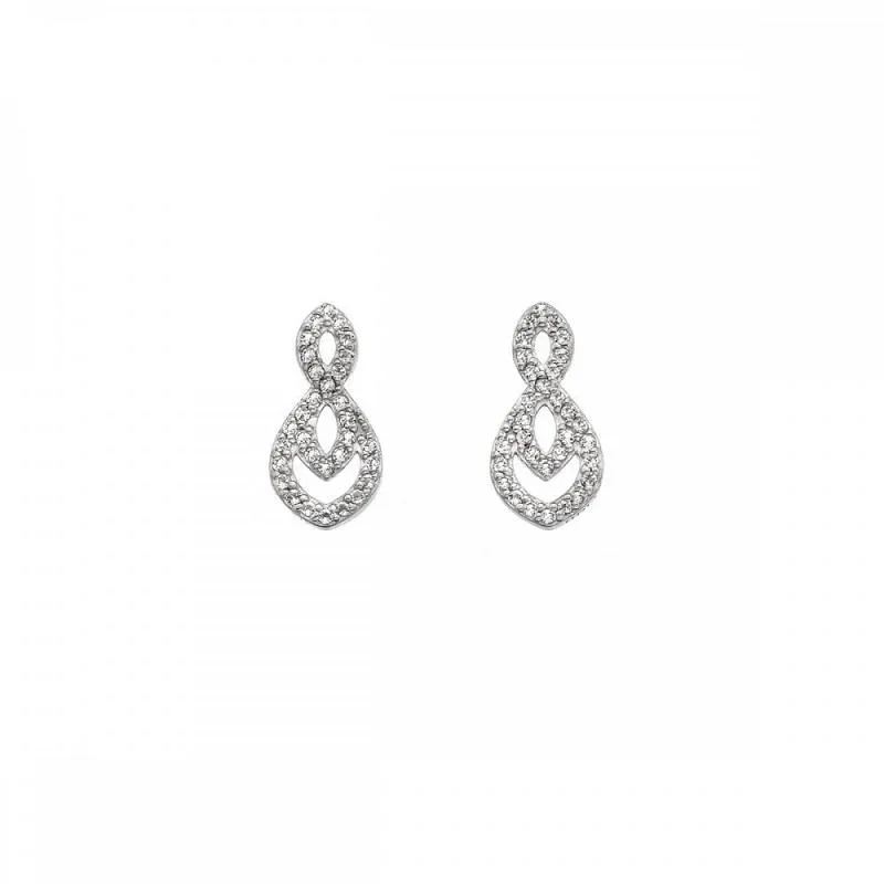 Hot Diamonds Sterling Silver White Topaz Harmony Earrings D