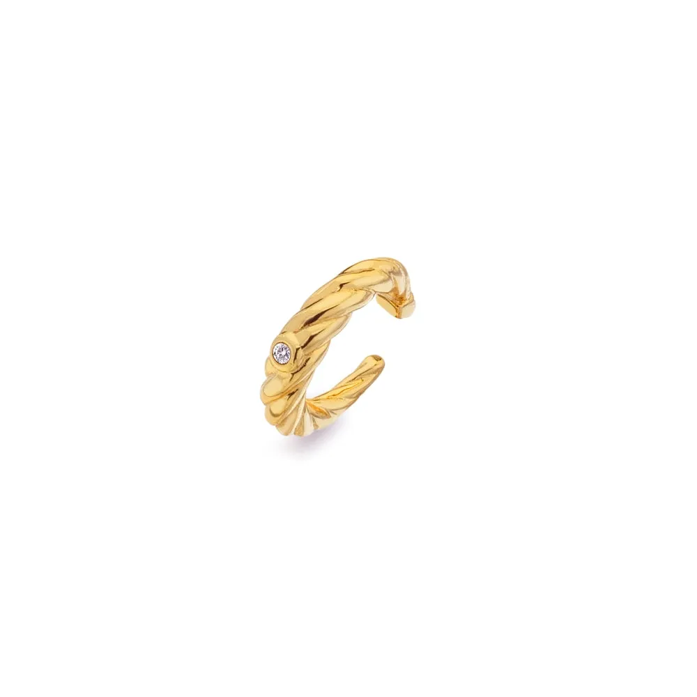Hot Diamonds x Jac Jossa Entwine Gold Plated Sterling Silver Ear Cuff D