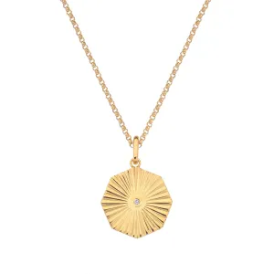 Hot Diamonds x Jac Jossa Hope Gold Plated Sterling Silver Octagon Pendant