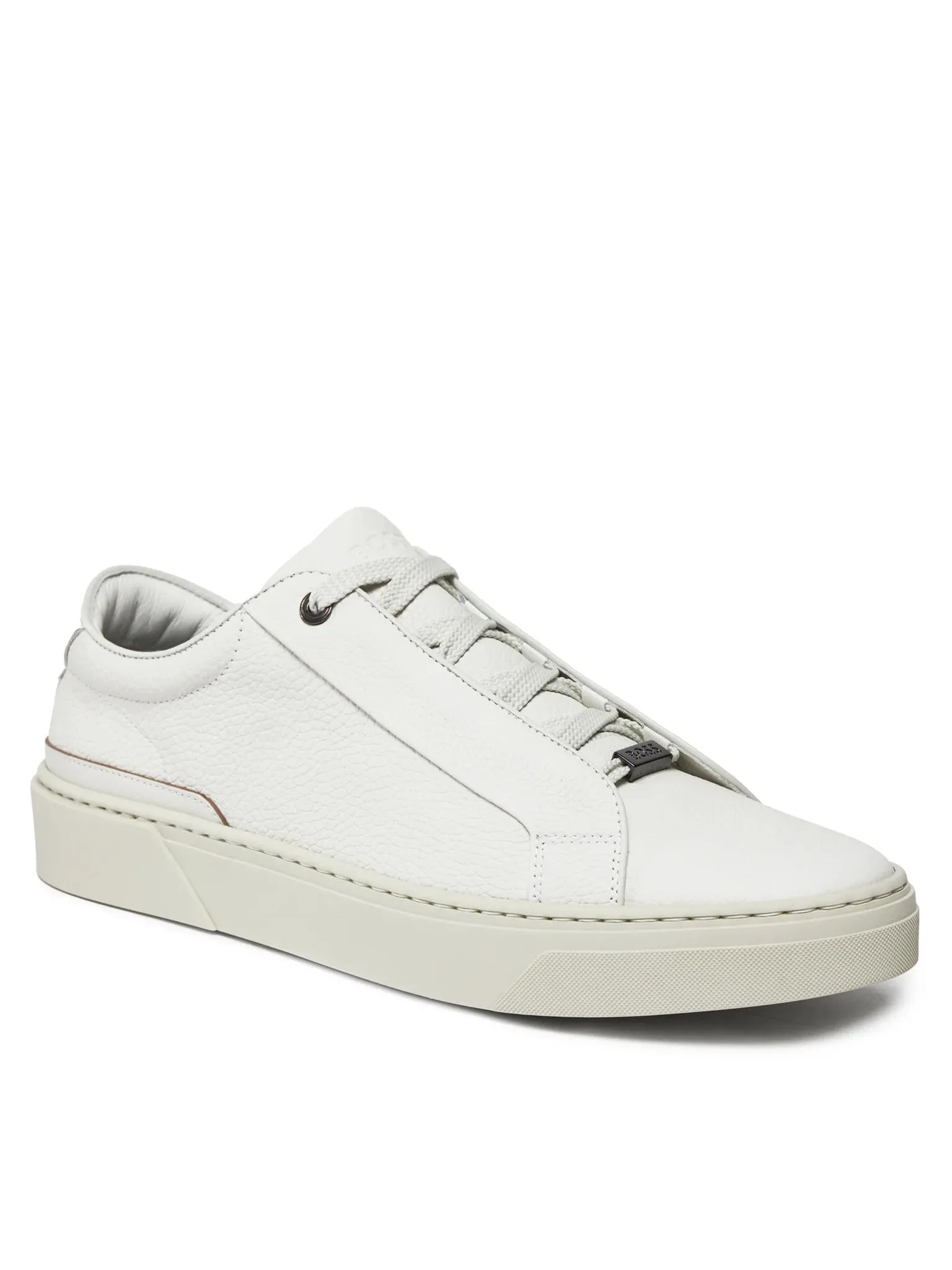 Hugo Boss Men Sneakers Gary White Leather Rubber Sole Tennis Lace Up New