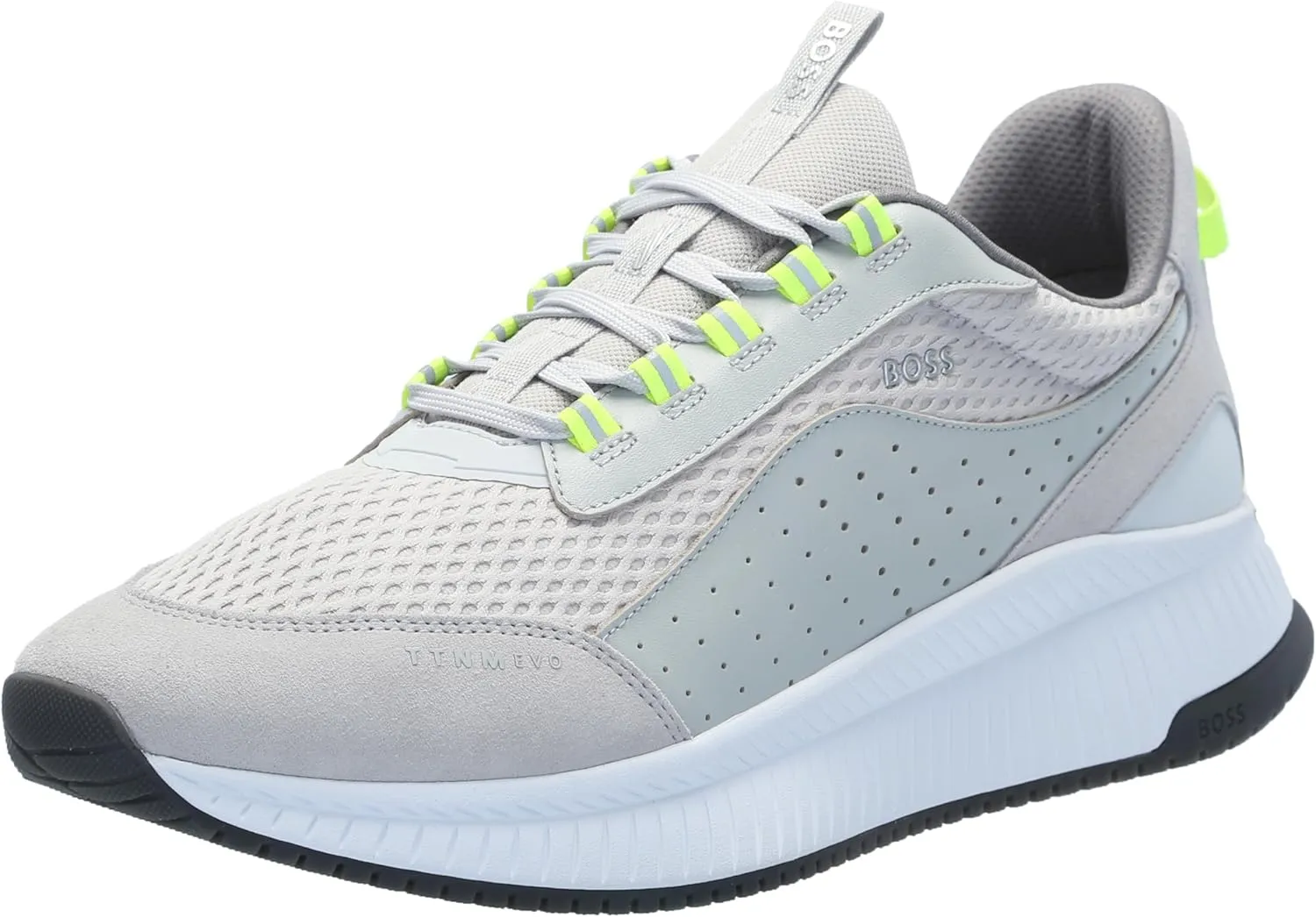 Hugo Boss Men's Evo Running Sneaker, Light Pastel Grey
