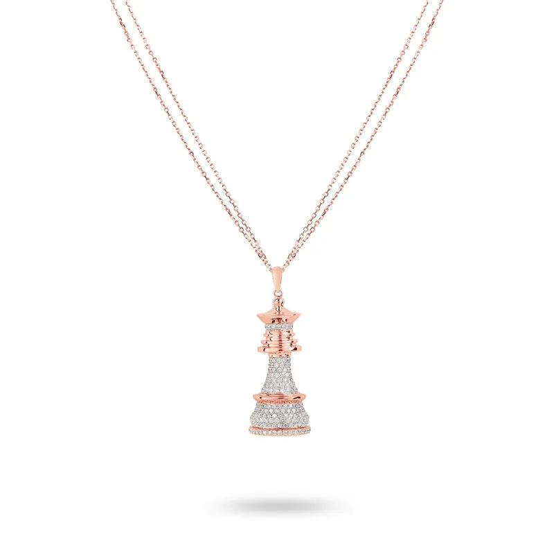 Ksenia Mirella The Queen 18ct Rose Gold 4.00ct Diamond Pave Necklace