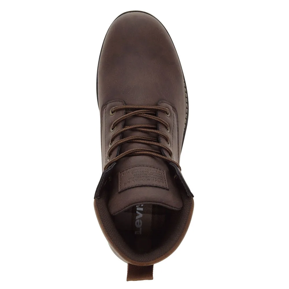Levi's Mens Charles SH Vegan Leather Lace Up Rugged Casual Boot