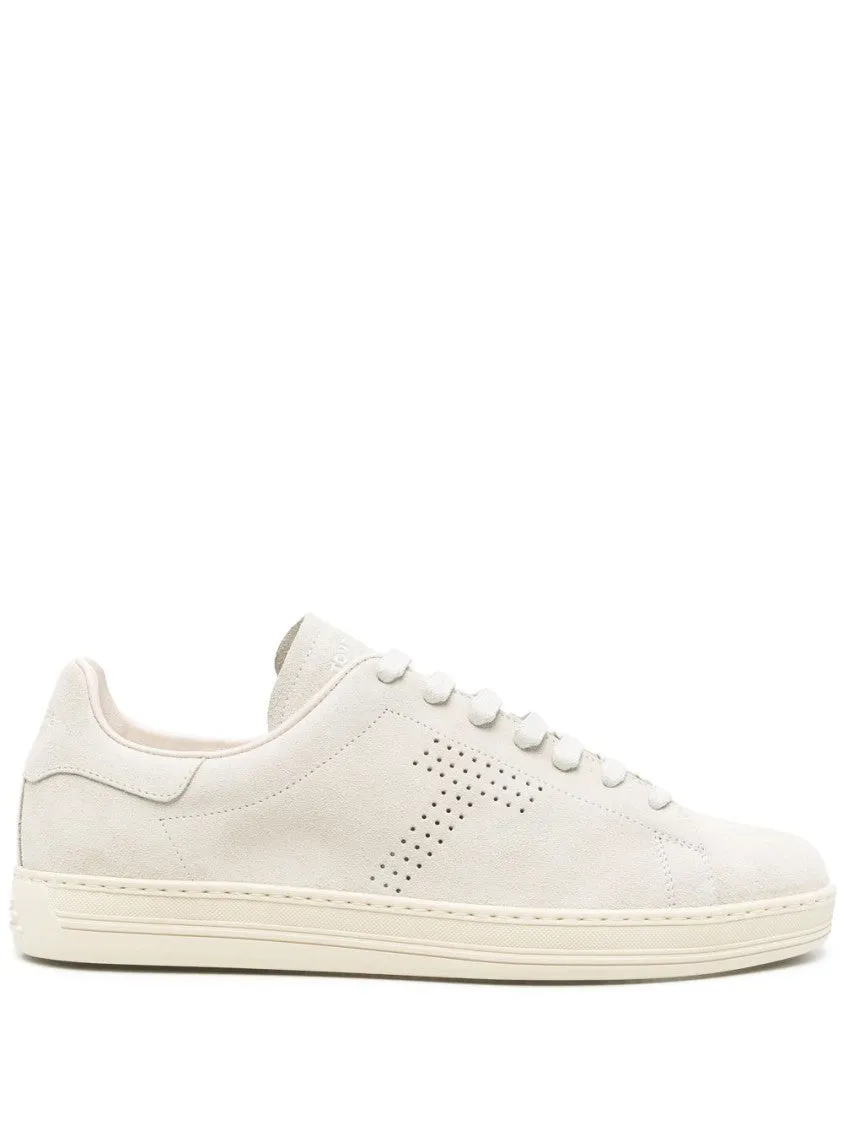 Light Beige Suede Sneakers