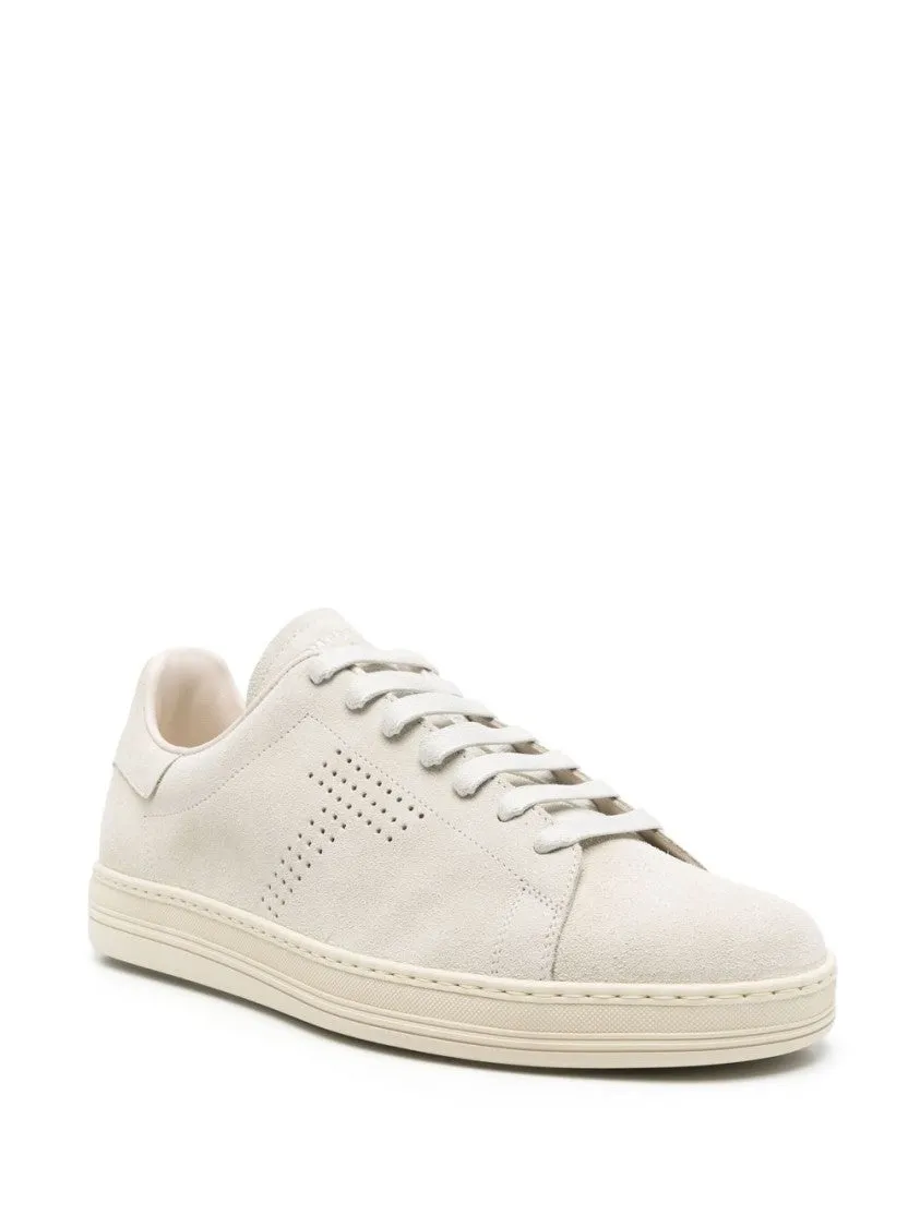Light Beige Suede Sneakers