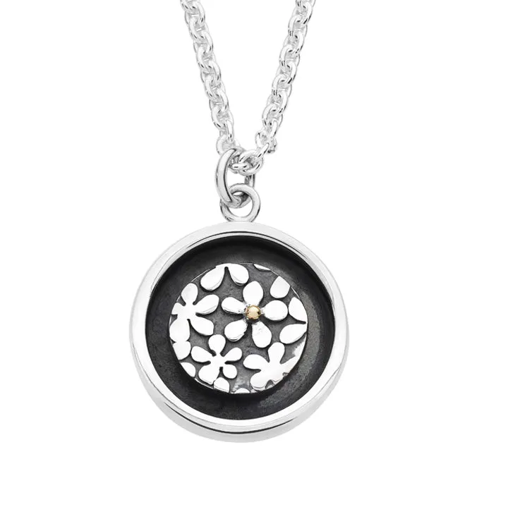 Linda Macdonald Cherish Sterling Silver 9ct Gold Necklace D